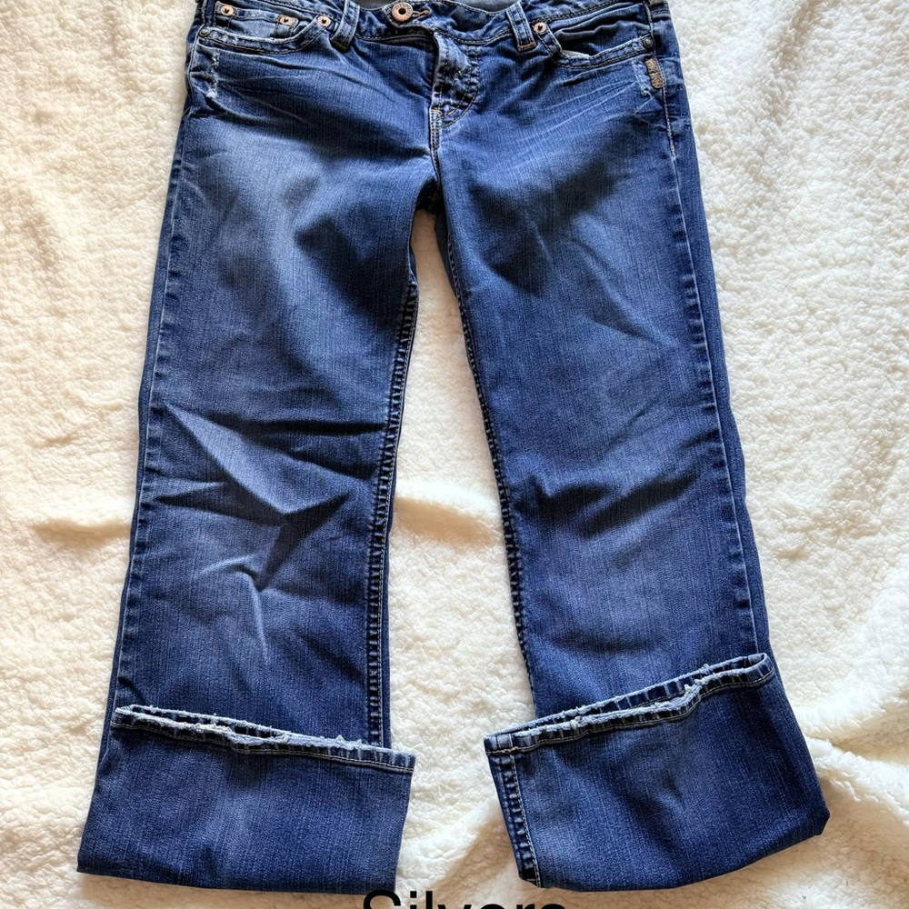 Silver Jeans Women's Dark Blue Boot Cut Jeans